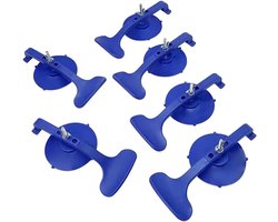 Zuigklemmenset - Glasreparatie set - Ruit Afdichting - 6 Delig - 15x10x5cm - Blauw
