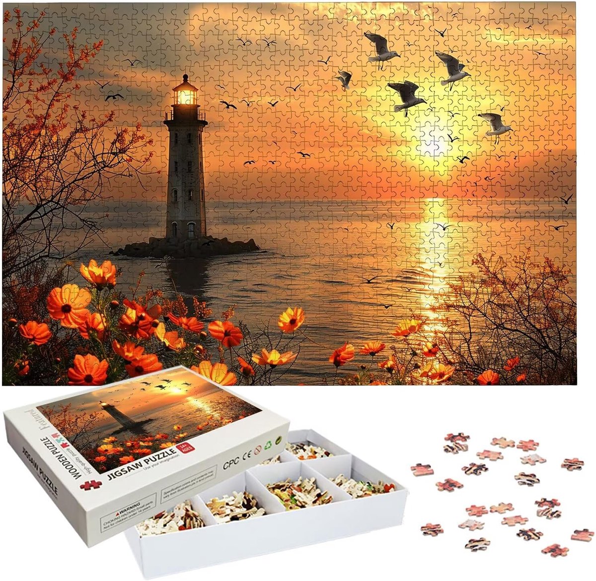 Houten Puzzel - 3000 Stukjes - Ontspanning Thuis - Duurzaam Materiaal - 122 x 81 cm - Meerkleurig