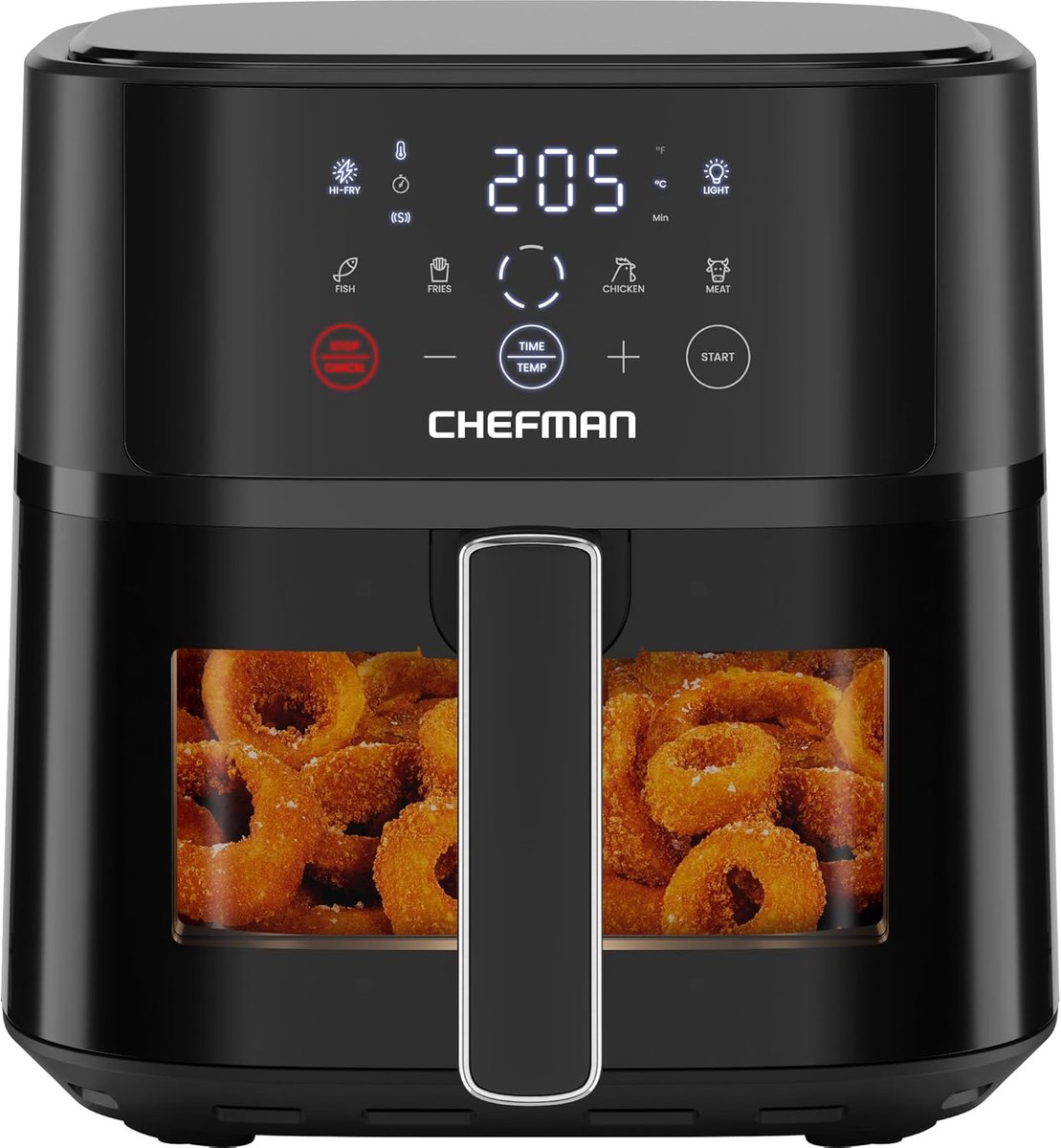 Digitale Heteluchtfriteuse - Compacte Airfryer - Snel Gezond Koken - Kijkvenster en Hi-Fry - 57 Liter Capaciteit - Zwart