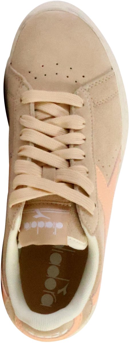 Diadora Game L Lage Suède Sportschoenen van gewaxt leer Novelle Perzik