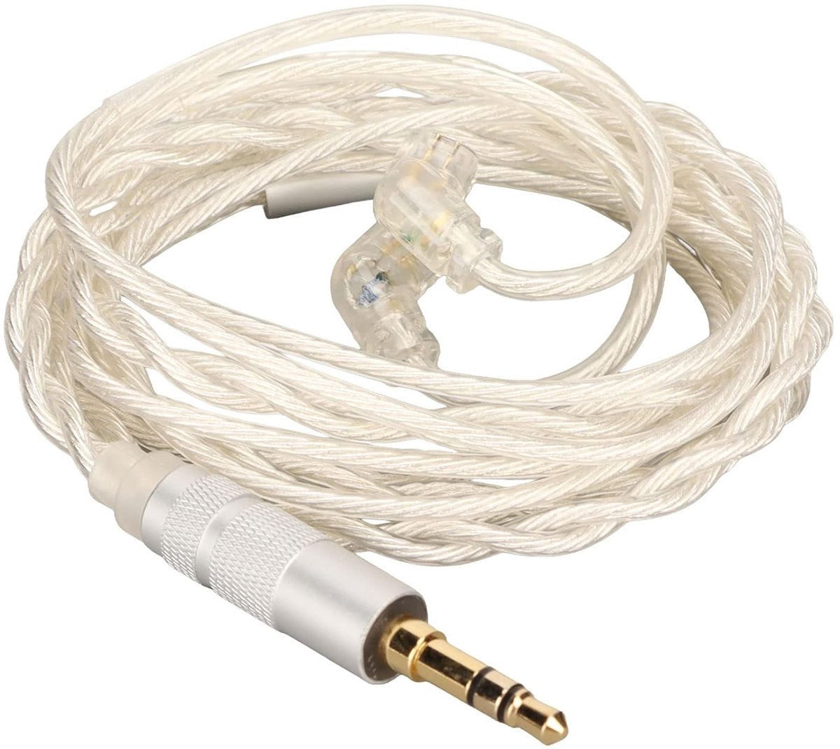 Oordopjes Kabel - Vervangend Snoer - Geluid Verbeteren - Verzilverd Koper - 120 cm - Zwart