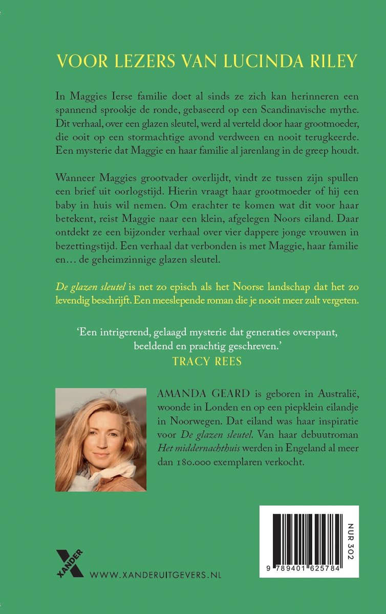 De glazen sleutel - back cover
