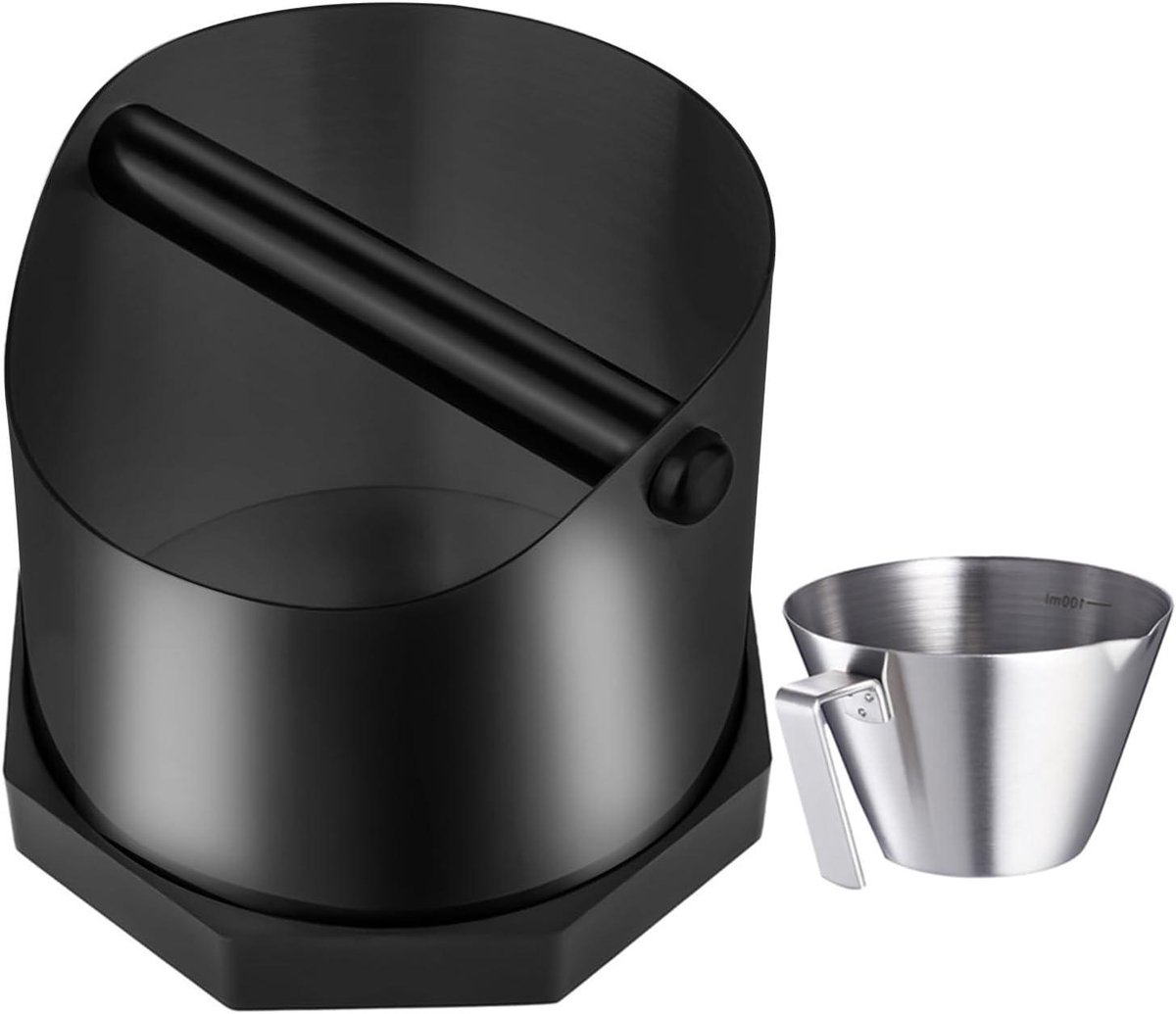 Koffie Knock Box - Koffiedik Bak - Espresso Bereiding - Antislip Bodem - 14cm Diameter - Zwart