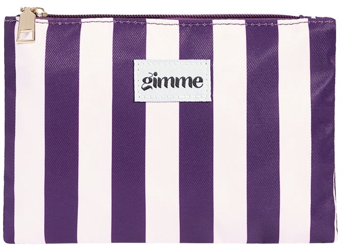 Make-up tas - Strepen - Casual - Polyester - Dagelijkse accessoires - Paars - Vrouwen toilettas - Travel essentials - Reizen - Goudlief.nl