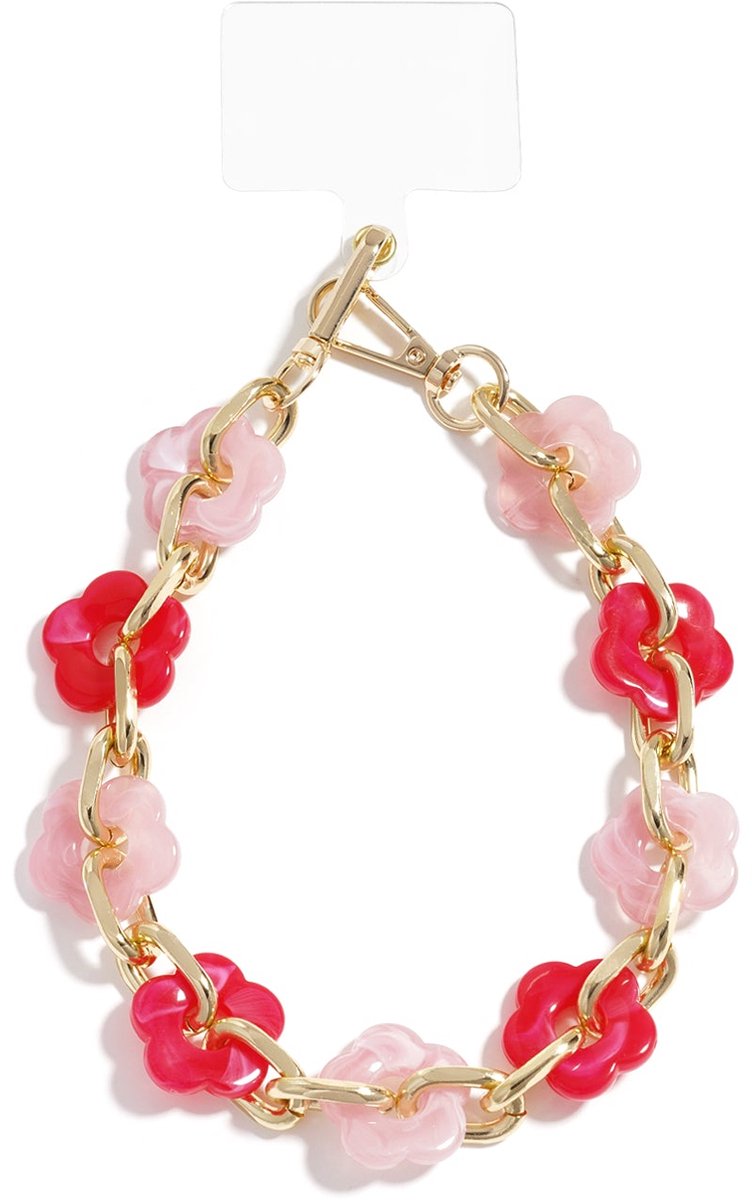 Telefoonsnoeren bloemen casual acryl dagelijkse accessoires - Rozerood
