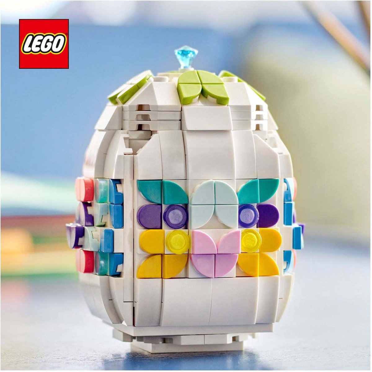 LEGO 40816 Paasei Versieren set met kleurrijke bouwstenen thumbnail 2