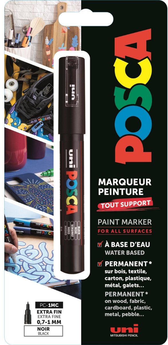 Uni Posca Verfmarker 1MC Zwart Blister