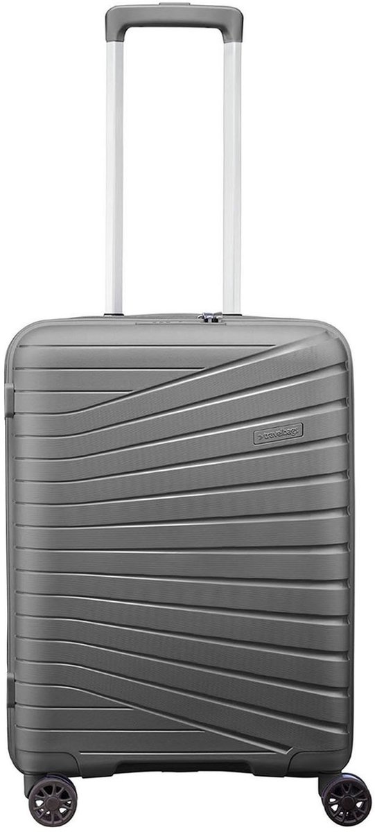 Travelbags The Vibe 4-wiel Handbagage Trolley 55 cm - 38 liter - 55x40x20 cm - donker grijs