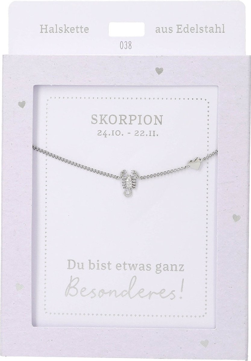 Depesche ketting Skorpion zilver modieus cadeau sieraden.