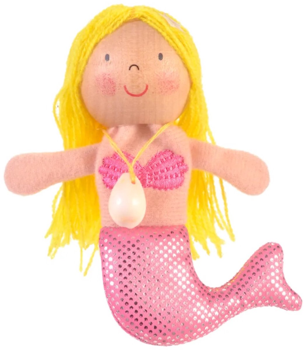 Fiesta Crafts zeemeermin vingerpopje speelgoed voor kinderen.