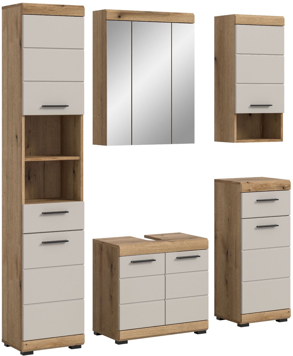 xonox.home Scout badkamermeubel B/H/D: 164x191x34 cm in Evoak Oak-imitatie