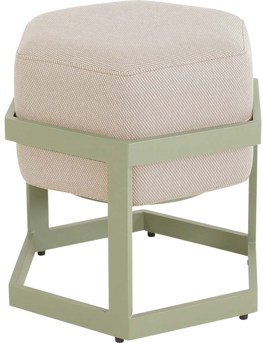 Lesli Living - Voetenbank Esagono - Groen - 48x41,5x47,5cm
