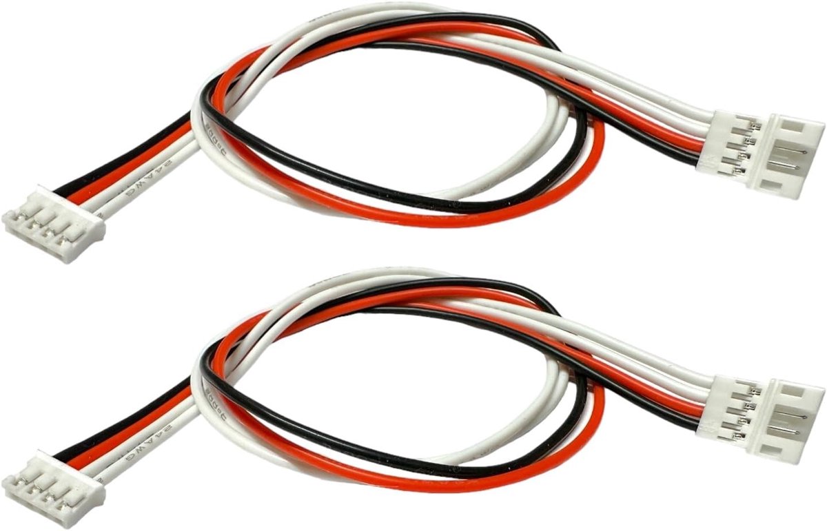 2pcs Flexible Silicone Cable 2.0 PH 4 Pin Male to Female 30cm 24AWG for Radio Controlled Copper Computer PC DIY Model - ShopVlot
