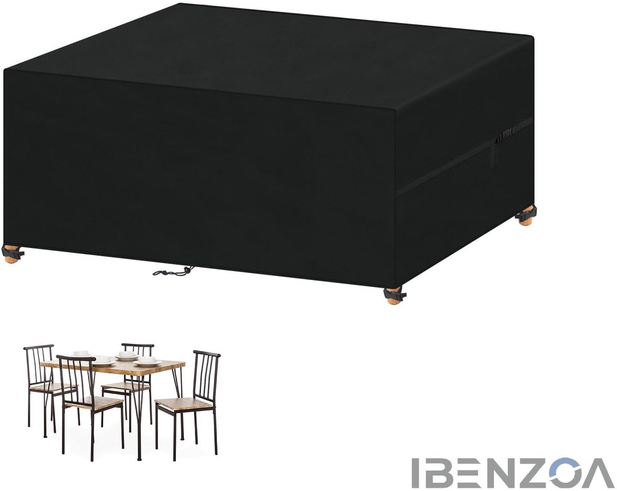 Ibenzoa Tuinmeubelhoes - Waterdicht - 120x90x75 cm - Zwart - Polyester