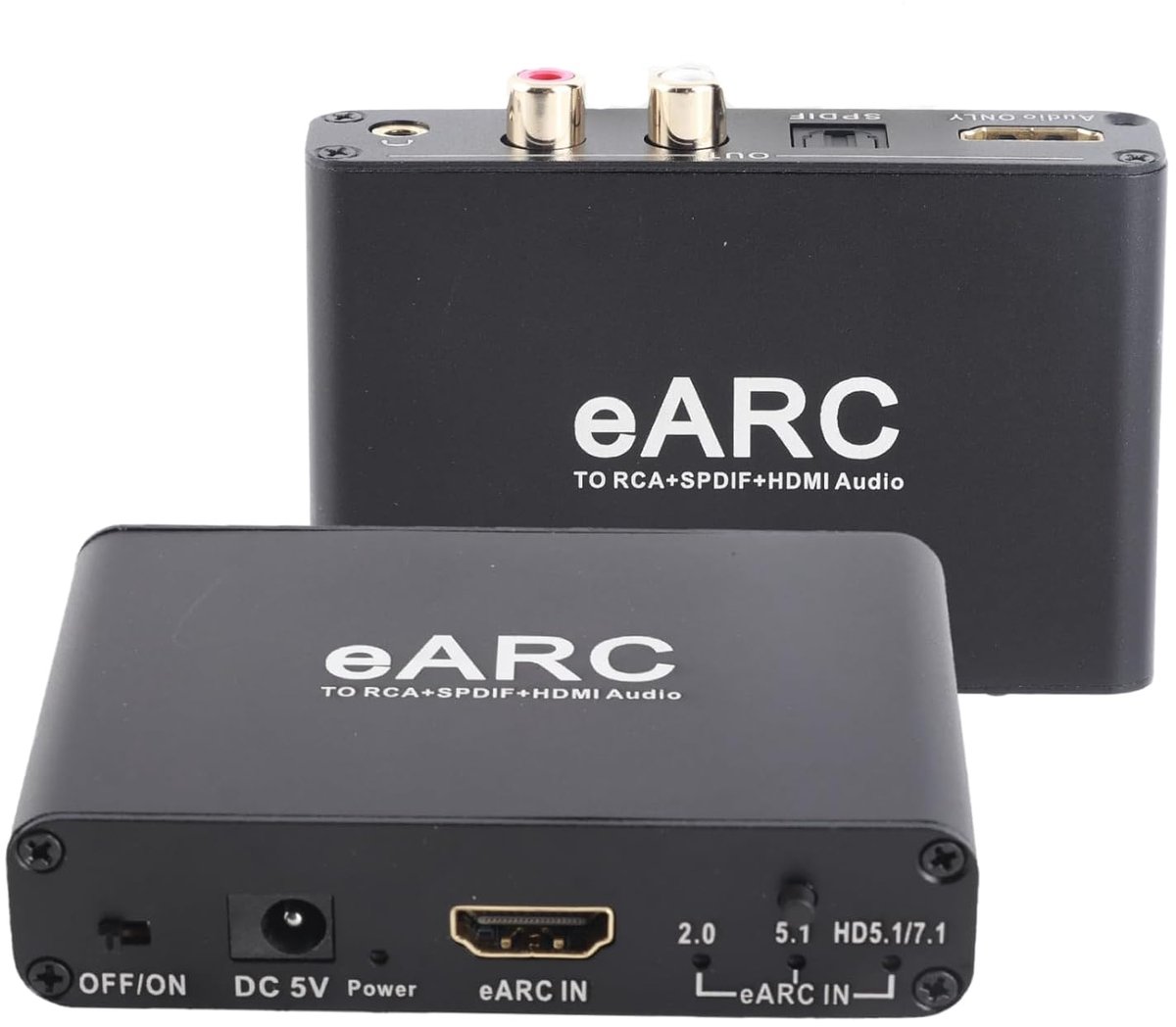 Audio Extractor - Geluid Converter - Tv Geluid - Meerdere Uitgangen - 17x11x3 cm