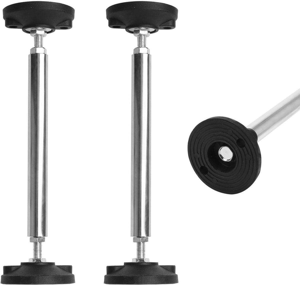 Steunstangen Set - Montagesteunen - Kasten Plaatsen - Verstelbaar 300kg - 38-52 cm - Zilver