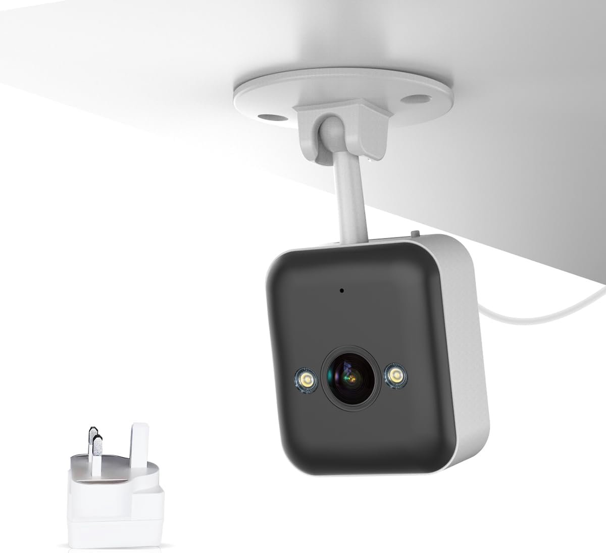 Beveiligingscamera Binnen Buiten - WiFi Camera Koepel - Huisdier Camera - 1080p Kleuren Nachtzicht - 5.5x3.5x10cm - Wit