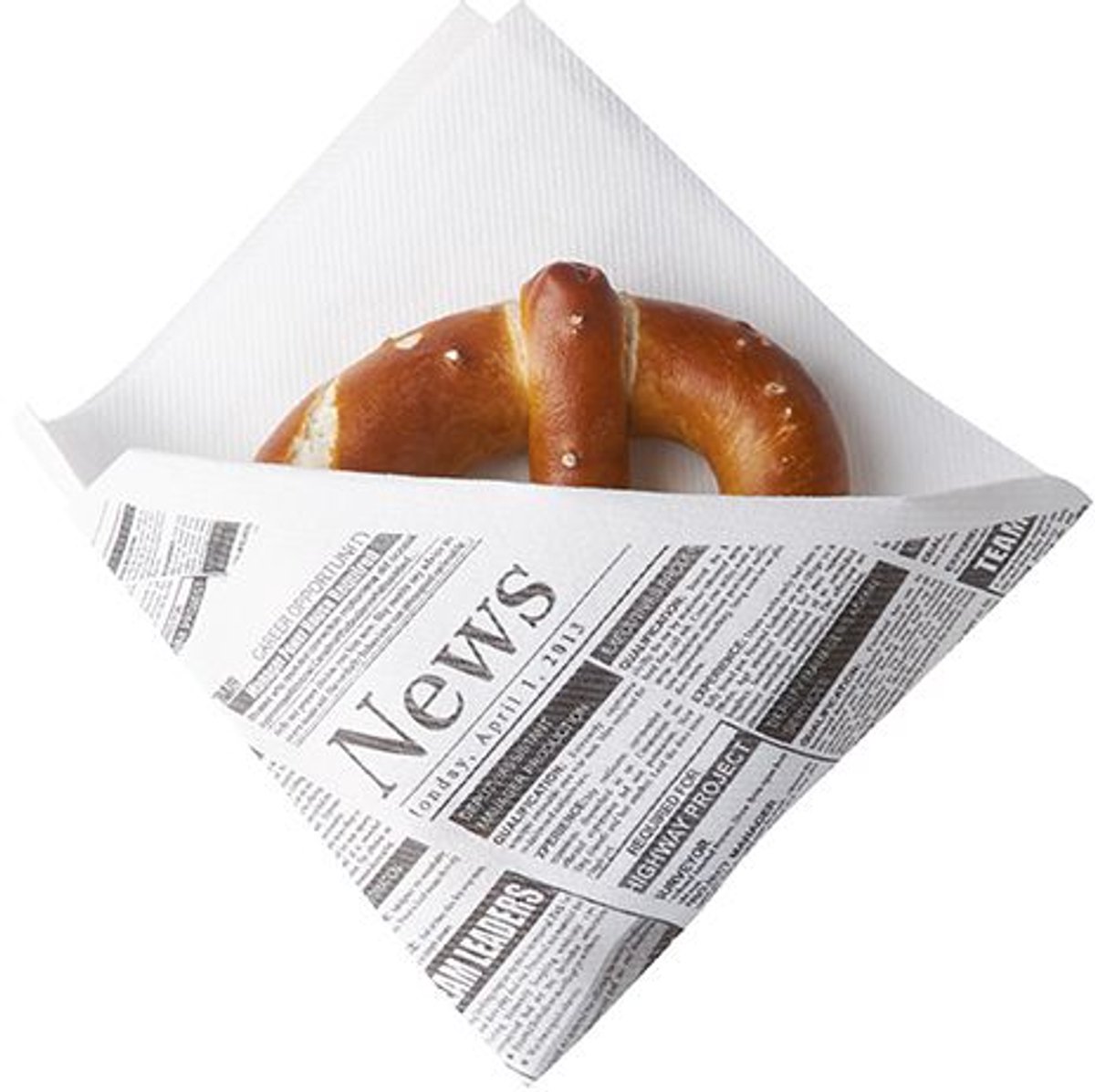 20x 50 Snack servetten stofkarakter airlaid 1/4 vouw 325 cm x 305 cm wit Newsprint