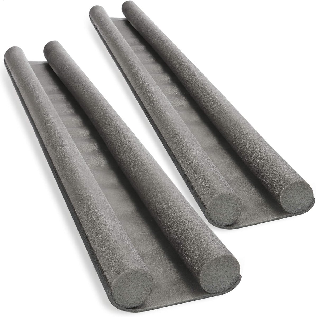 Tochtstopper Deur - Dubbele Afdichting - Tochtwerend Werken - Zonder Boren Monteren - 86 Cm Lengte - Grijs