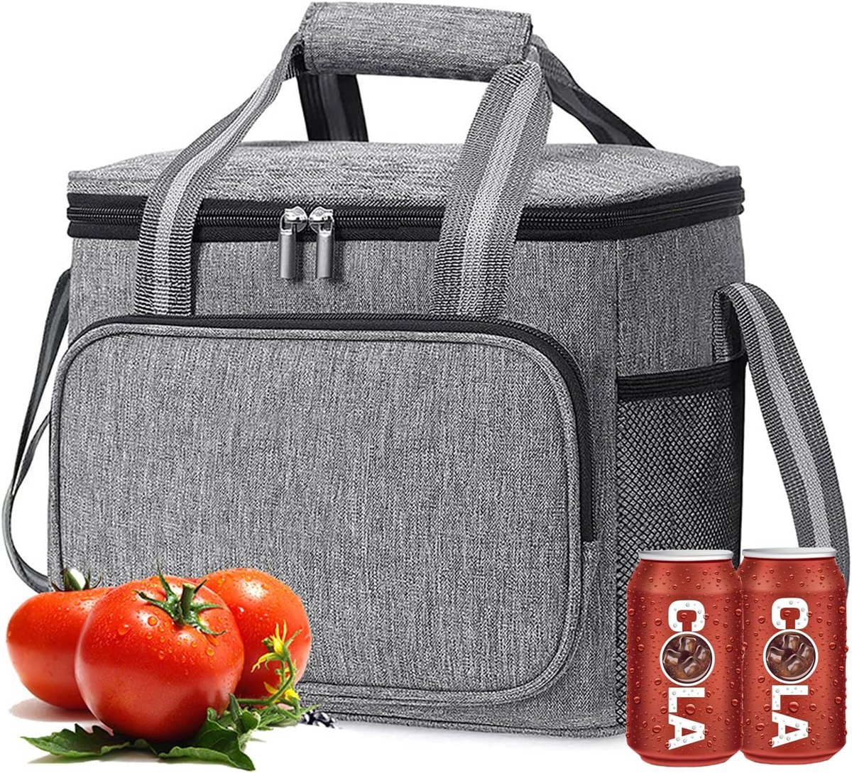 Picknicktas - Picknickmand - Lunchtas - Lunch Bag - Koeltas - Koelrugtas - Koelrugzak - Cooler Bag - Thermotas - 15L - Grijs - van Imperatoris
