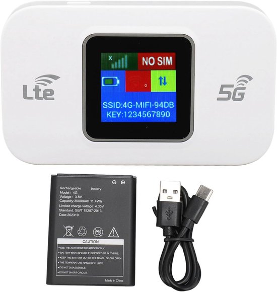 Mobile WiFi Router, Color Monitor Portable Mobile Hotspot Router ...