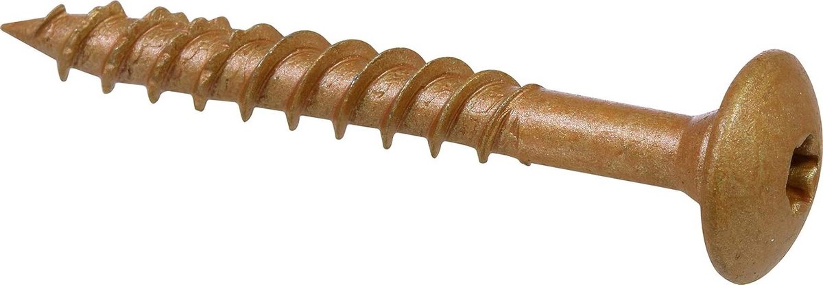 Bouw Schroeven - Dekschroeven Hout - Buitenprojecten Monteren - Geen voorboren nodig - 1/4 x 1.5 inch - Brons
