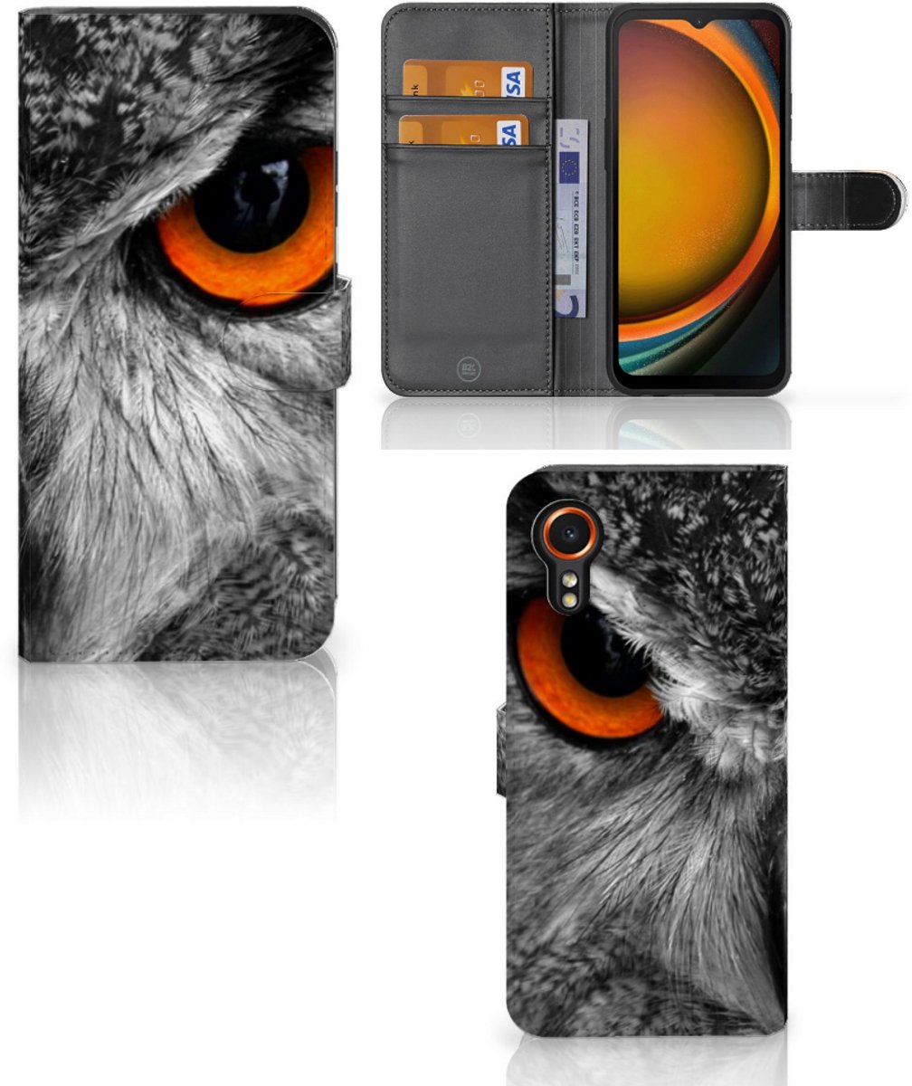 Samsung Galaxy Xcover 7 Telefoonhoesje met Pasjes Uil