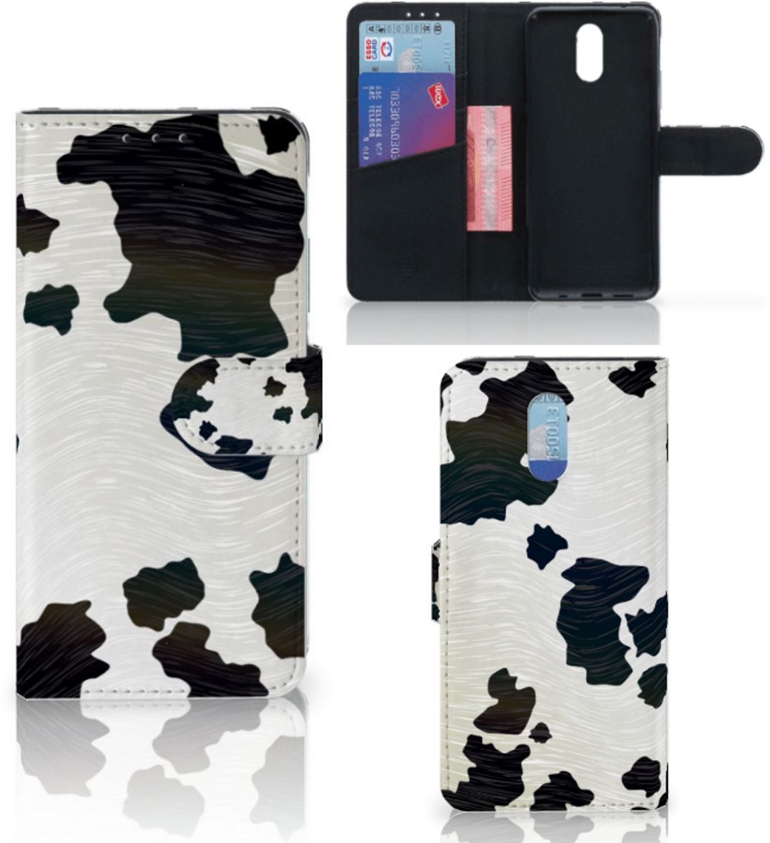 Nokia 2.3 Telefoonhoesje met Pasjes Koeienvlekken