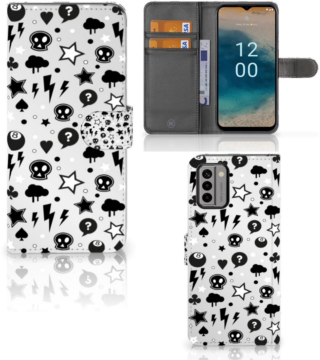 Telefoonhoesje met Naam Nokia G22 Silver Punk