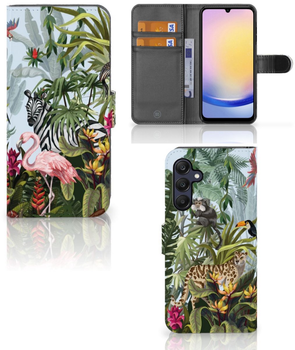 Telefoonhoesje met Pasjes voor Samsung Galaxy A25 Jungle
