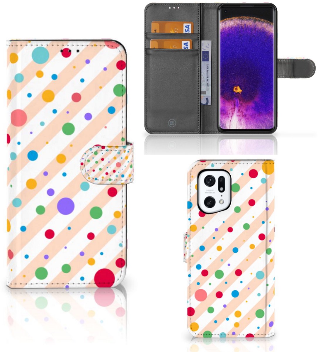 OPPO Find X5 Pro Telefoon Hoesje Dots