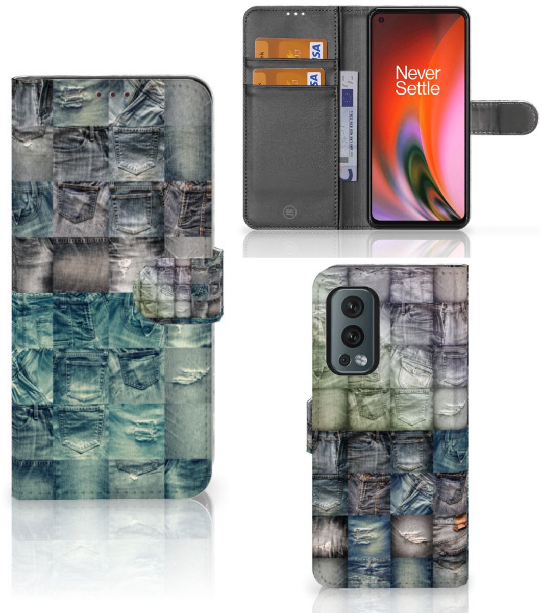 Wallet Case met Pasjes OnePlus Nord 2 5G Spijkerbroeken