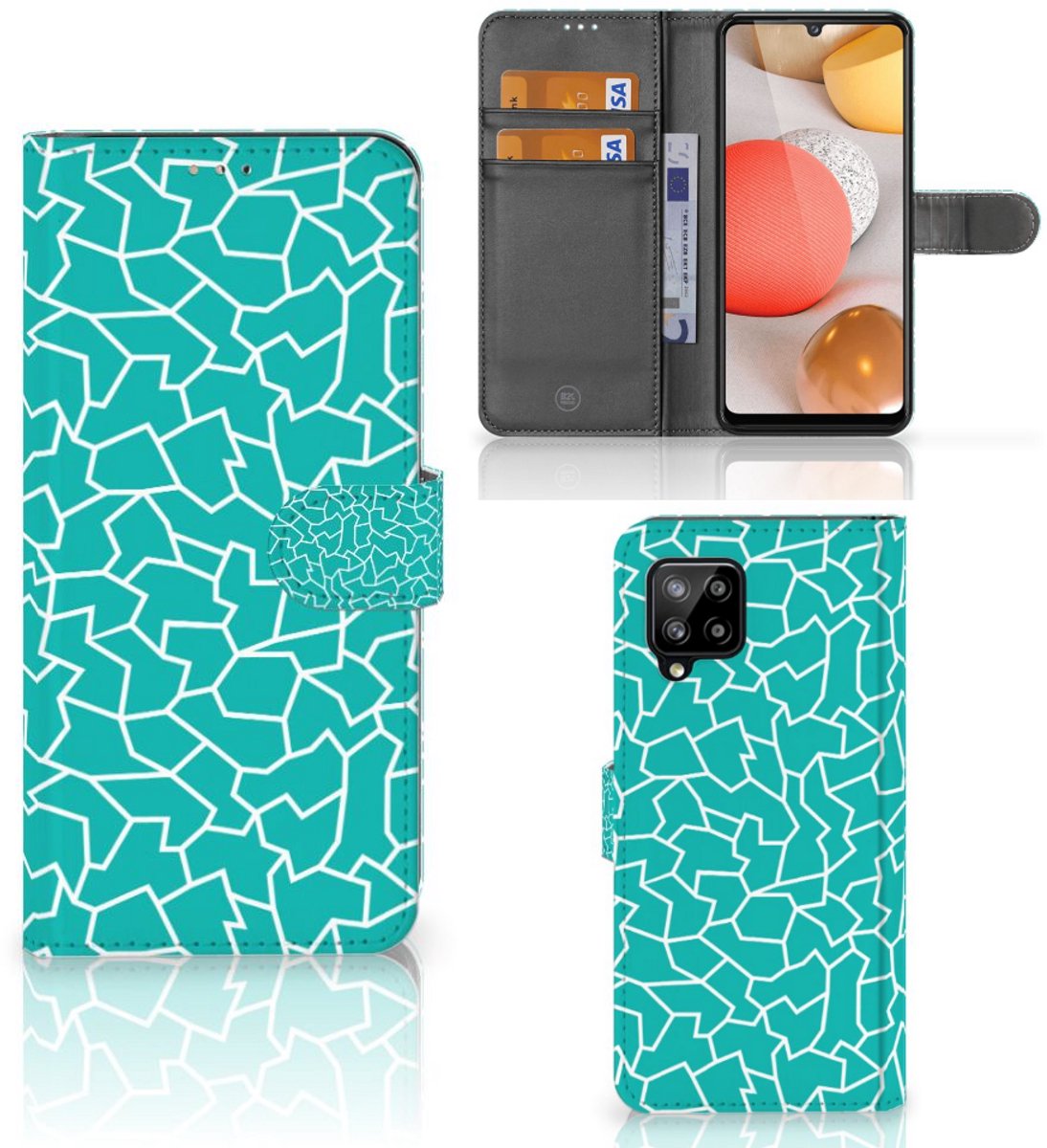 Samsung Galaxy A42 5G Hoesje Cracks Blue