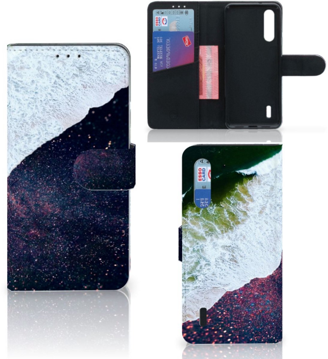 Boekhoesje voor Xiaomi Mi 9 Lite Book Case Sea in Space