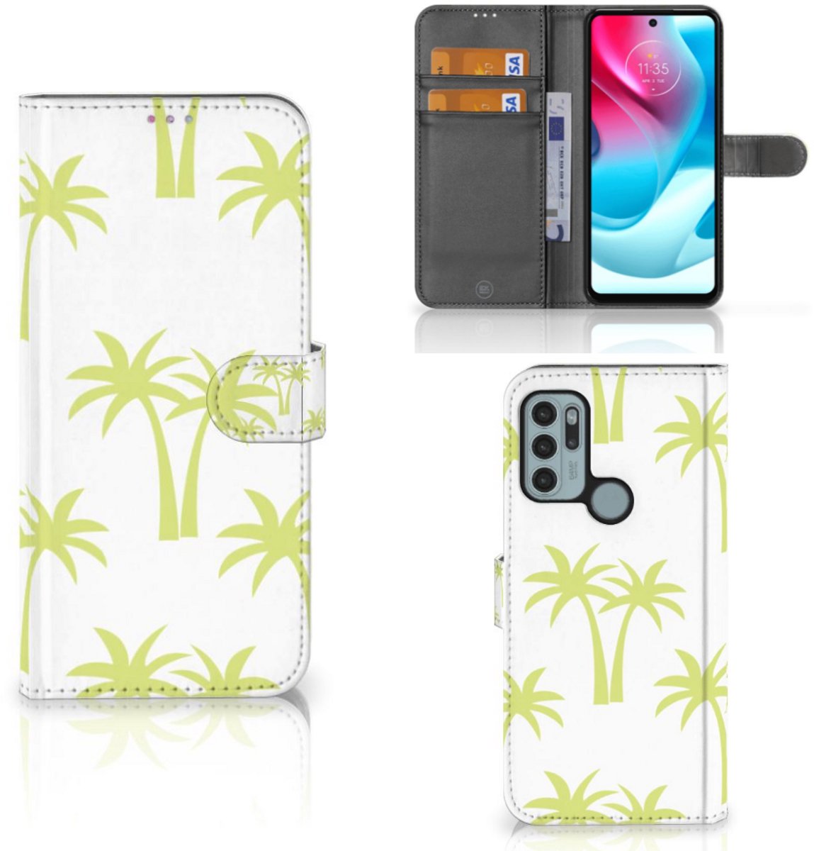 Motorola Moto G60s Hoesje Palmtrees