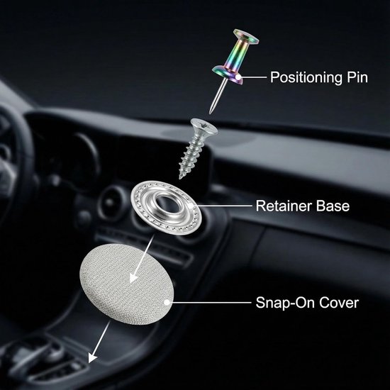 Dakhemel Reparatie Set - Hemelbekleding Clips - Auto Interieur - Universeel Toepasbaar - 100 Delig — afbeelding 5