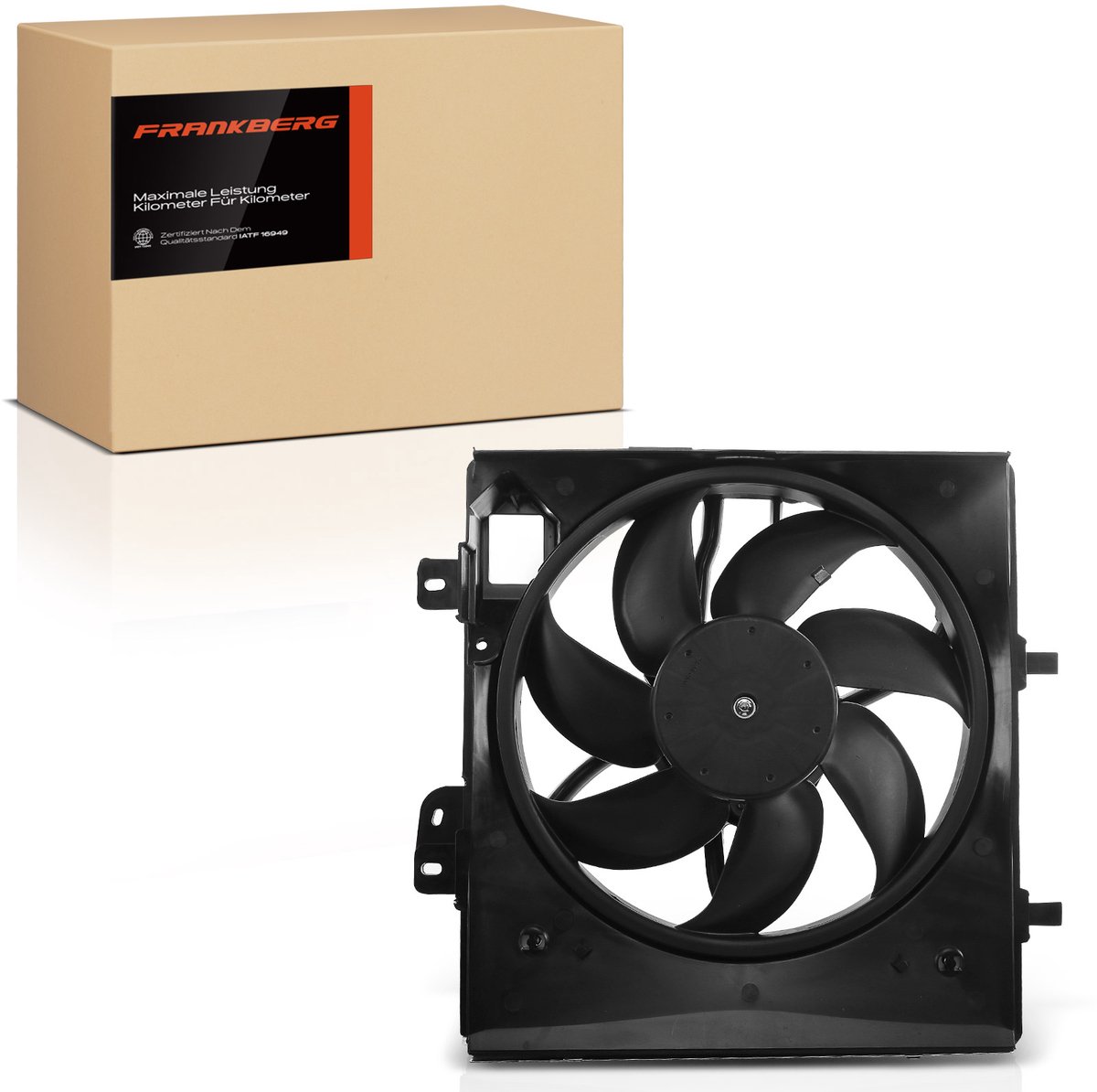 Frankberg 1x Motorradiator enkele ventilator