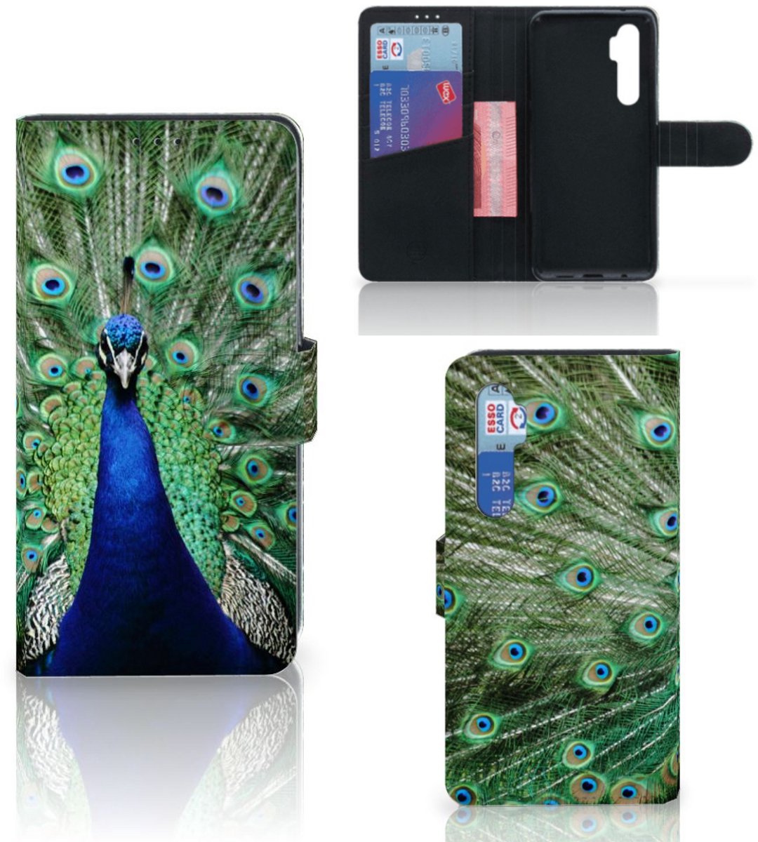 Xiaomi Mi Note 10 Lite Telefoonhoesje met Pasjes Pauw