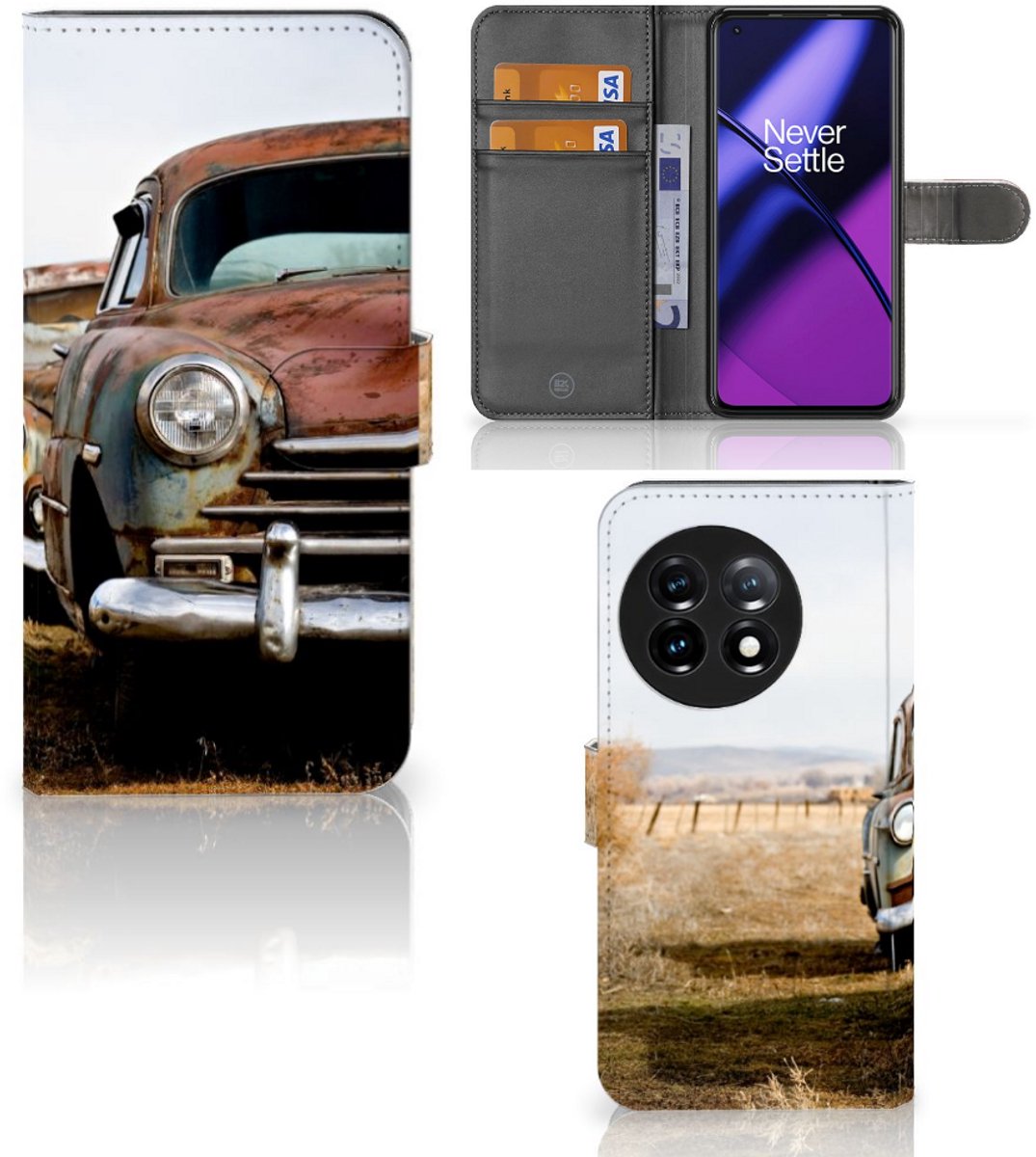 OnePlus 11 Telefoonhoesje met foto Vintage Auto