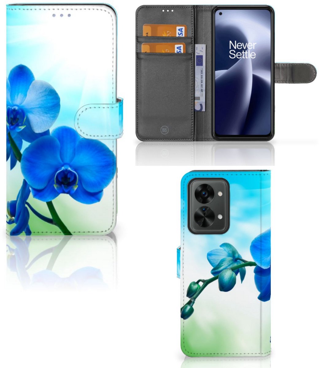 OnePlus Nord 2T Hoesje Orchidee Blauw - Cadeau voor je Moeder