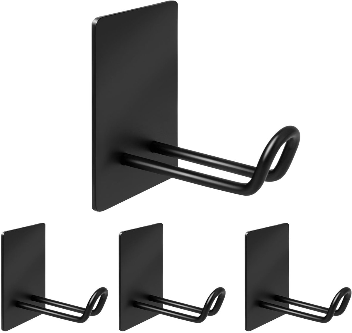 Set van 4 zelfklevende haken – ophanghaken – Sleutelhaken – Opbergers voor de douchewand –