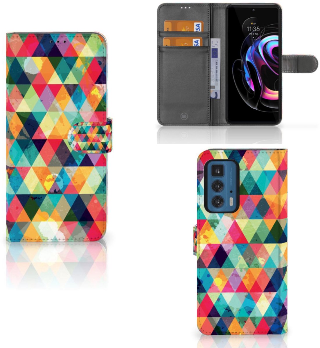 Motorola Edge 20 Pro Telefoon Hoesje Geruit