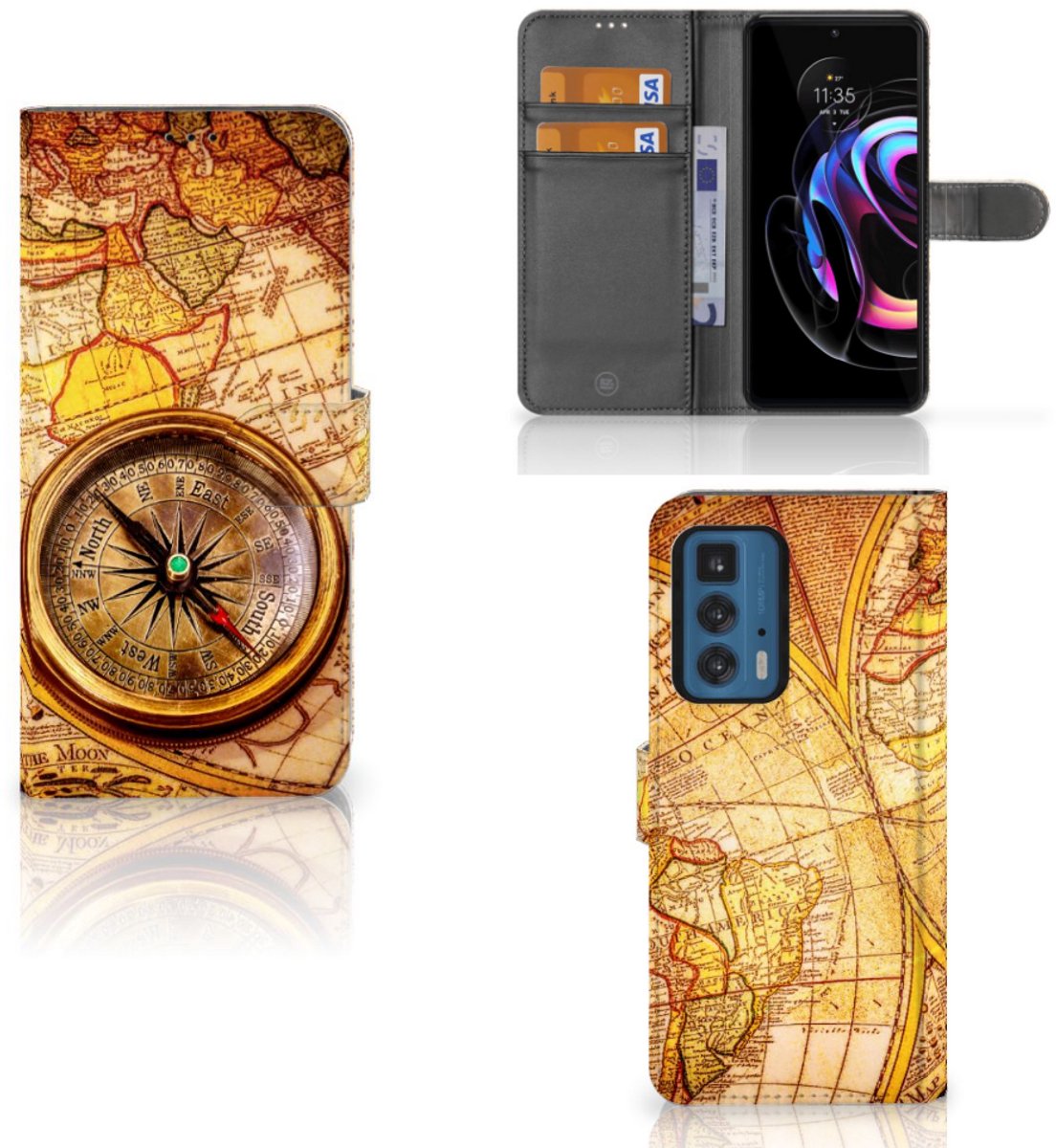 Motorola Edge 20 Pro Flip Cover Kompas
