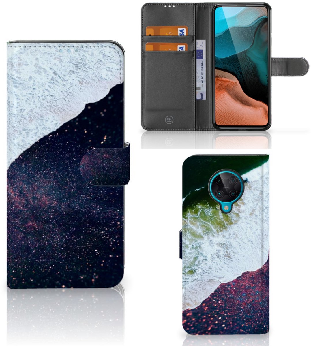 Xiaomi Poco F2 Pro Book Case Sea in Space