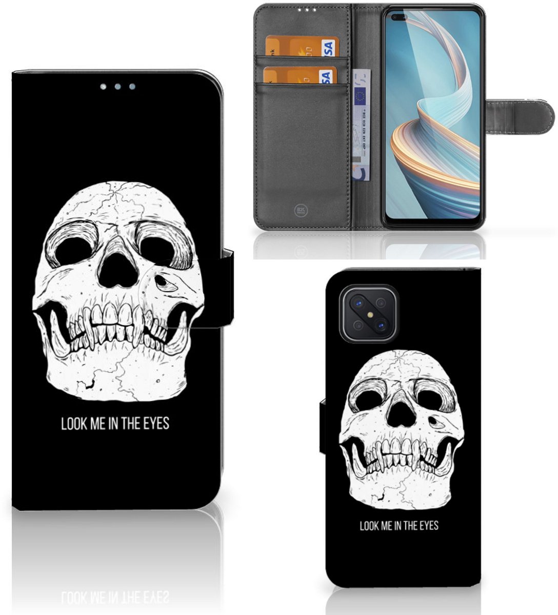 Telefoonhoesje met Naam OPPO Reno4 Z Skull Eyes