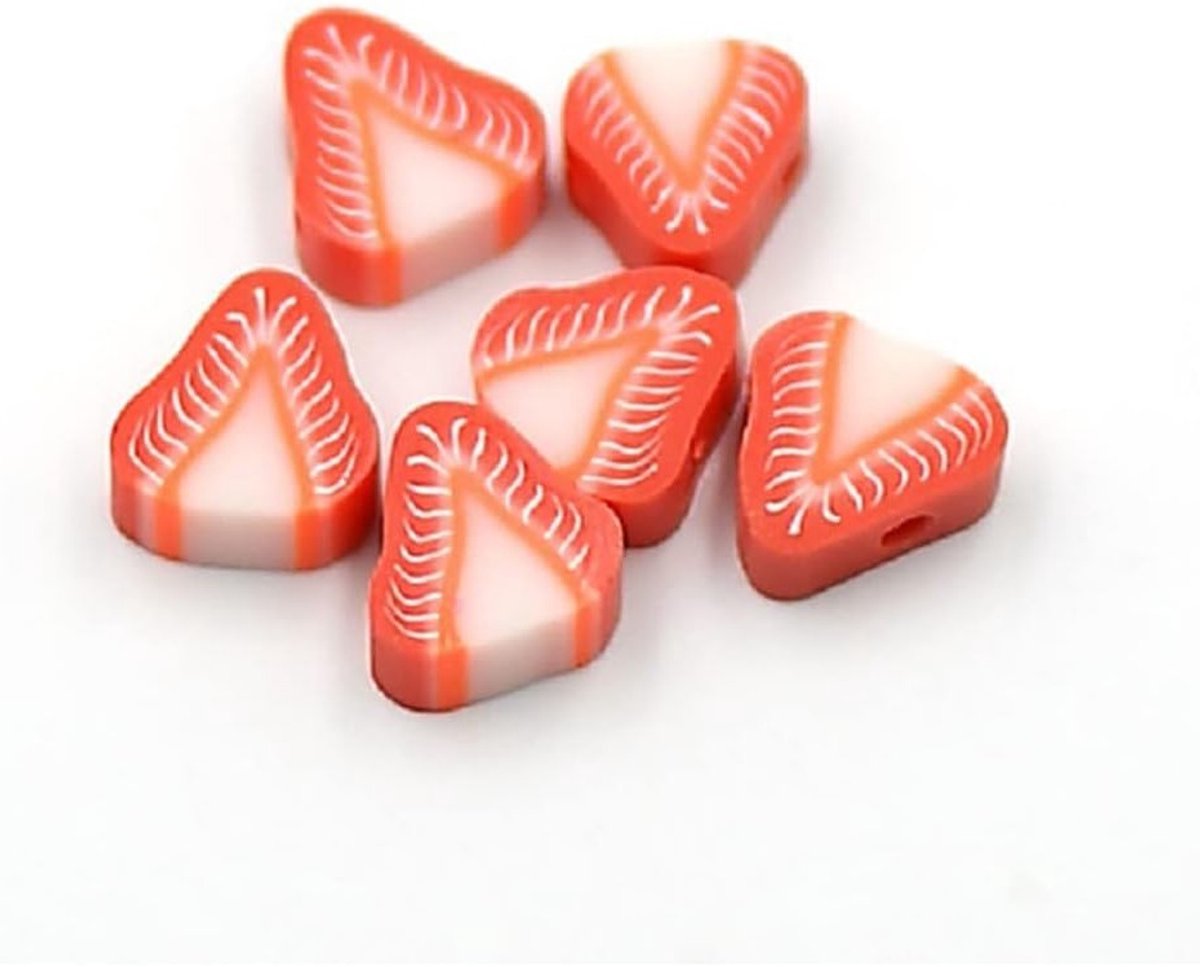 Set van 100 Fruit Kralen voor DIY Armbanden en Kettingen - Zachte Keramische en Polymer Kralen voor Creatieve Projecten en Sieraden Accessoires
