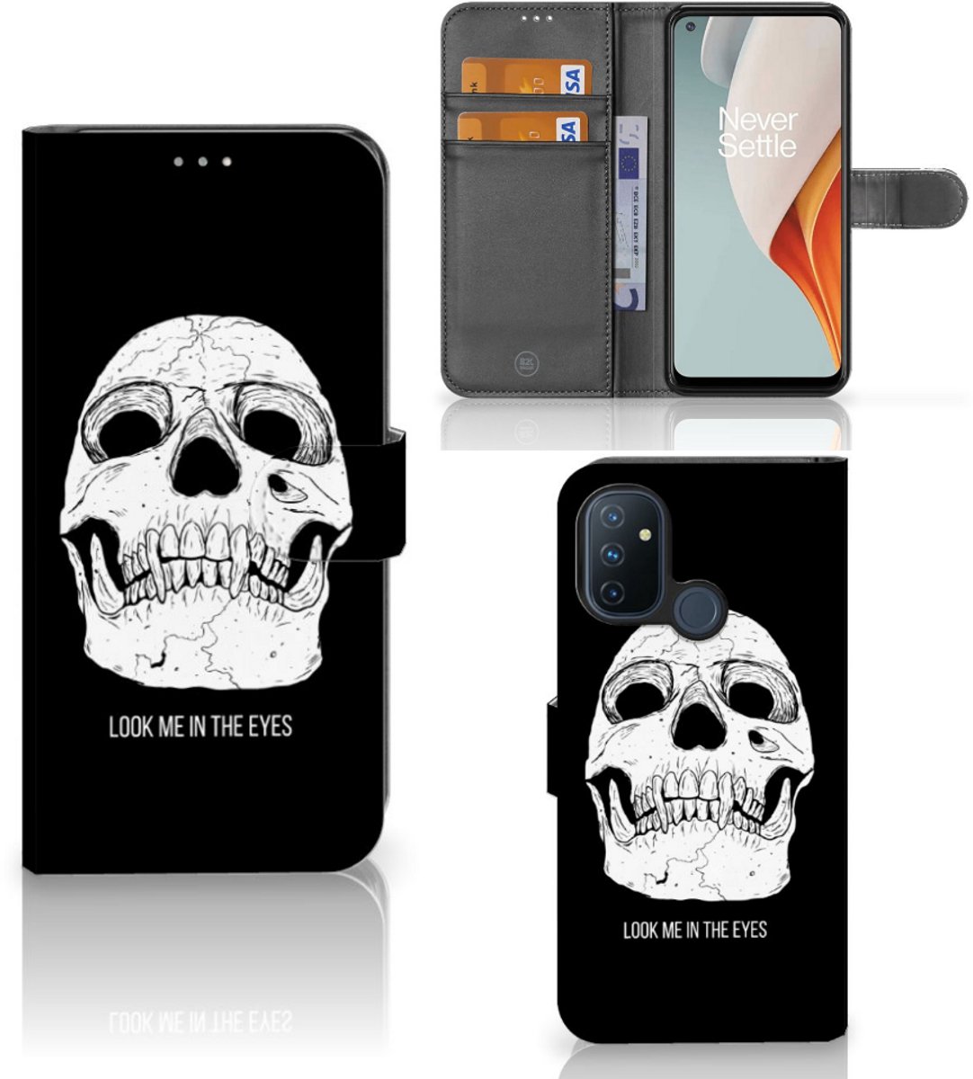 Telefoonhoesje met Naam OnePlus Nord N100 Skull Eyes