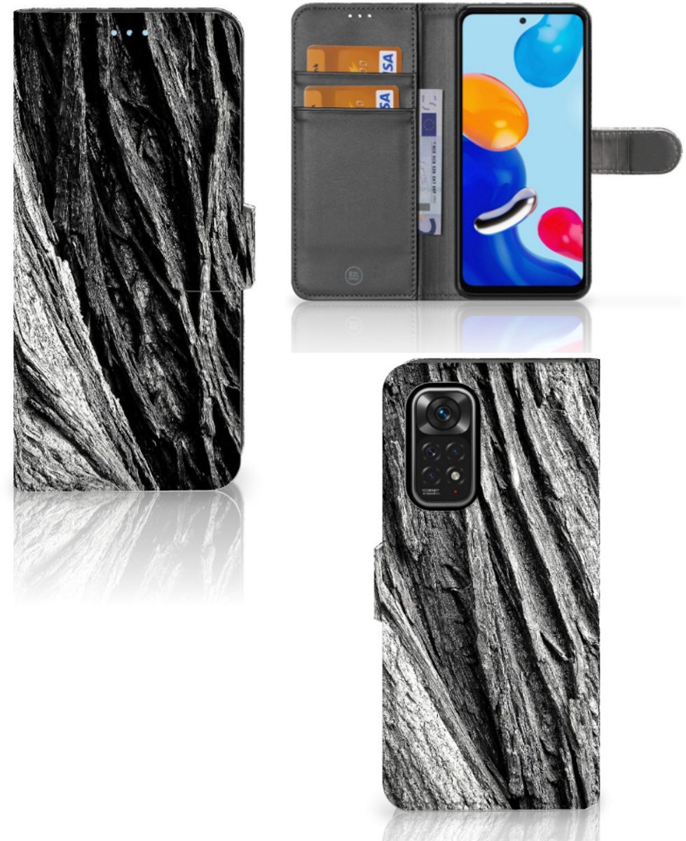 Book Style Case Xiaomi Redmi Note 11/11S Boomschors Grijs