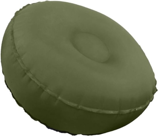 Opblaasbaar Yogakussen - Fitness Balanskussen - Reizen & Training - Snel Op- en Afpompen - 42x42x15 cm - Olijfgroen — afbeelding 5
