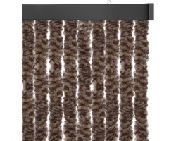Arsvita fleecegordijn 100 x 220 cm gemengd beige - bruin